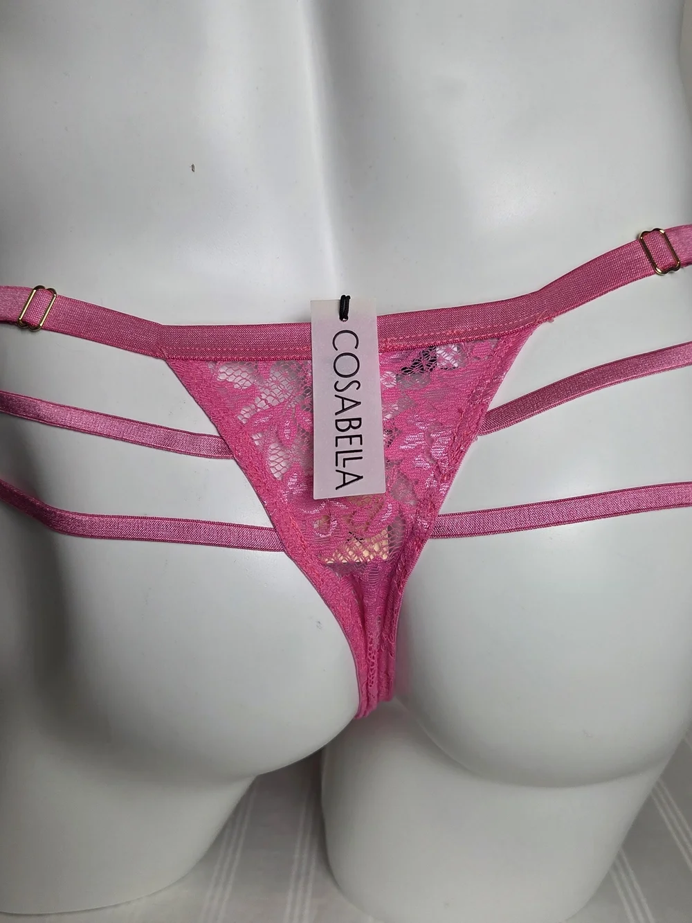 Cosabella Pink Lace Triple-Strap Men's Brief